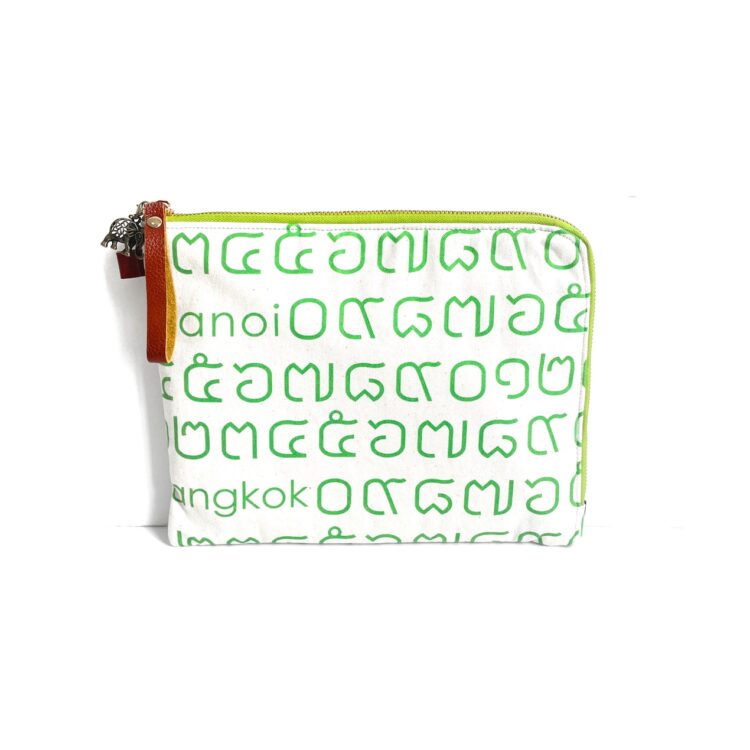 iPad Bag Thai Letter Green