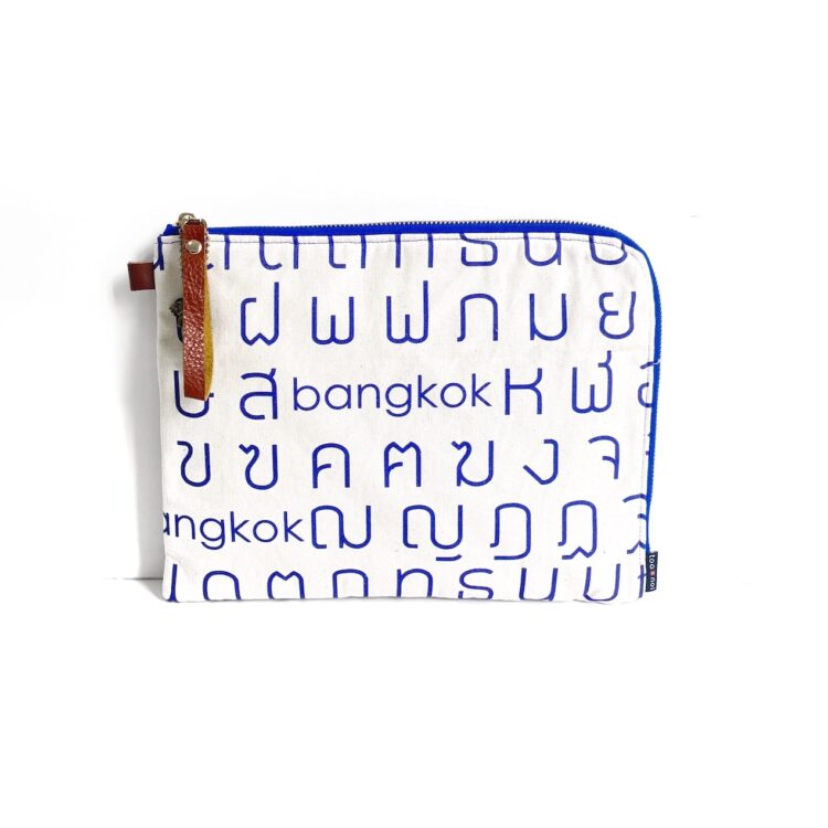 iPad Bag Thai Letter Blue