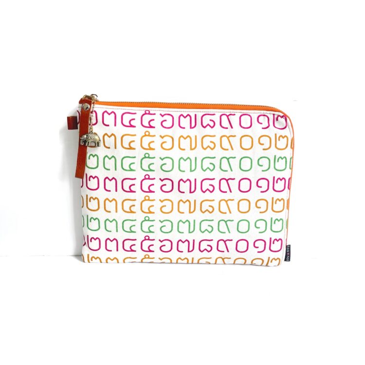 iPad Bag Thai Letter Rainbow Orange