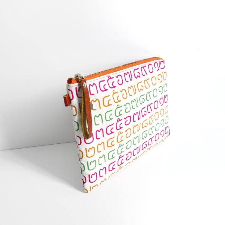 iPad Bag Thai Letter Rainbow Orange