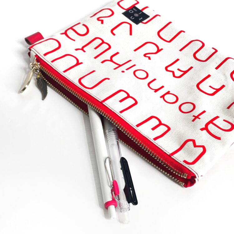 Basic Zipper Pouch Thai Red