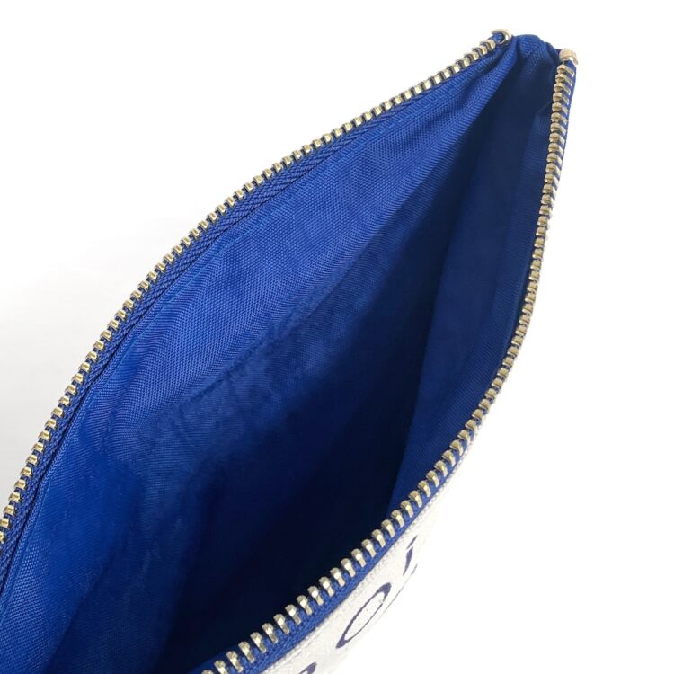 Basic Zipper Pouch Thai Blue