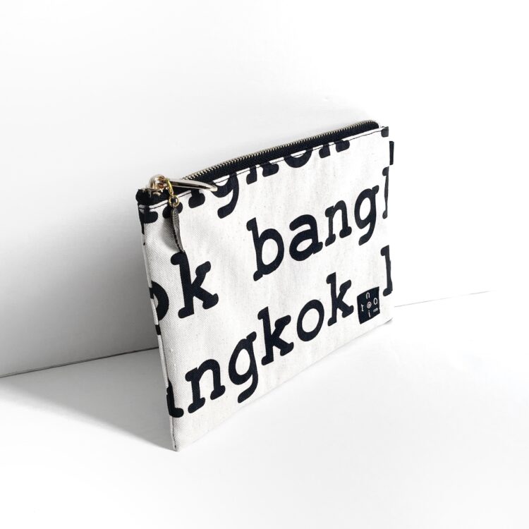 Basic Zipper Pouch Bangkok White