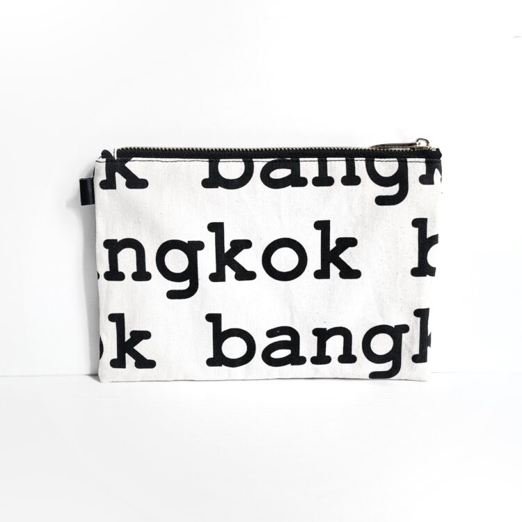 Basic Zipper Pouch Bangkok White
