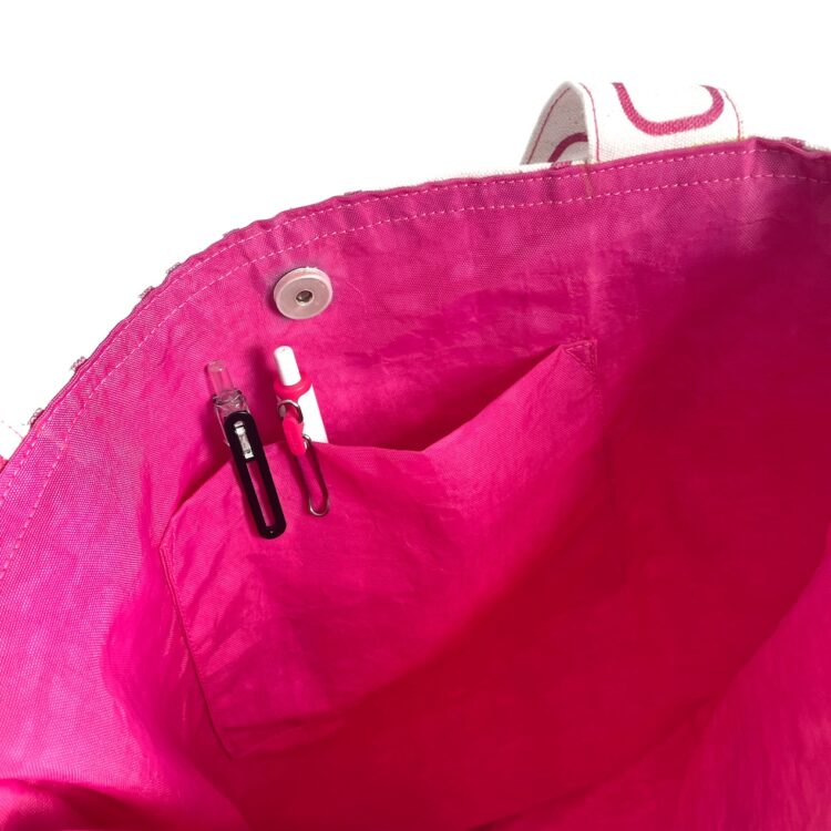 Simple Tote Bag Thai Numbers Pink