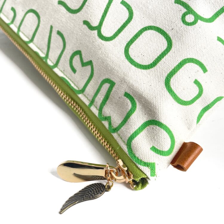 Cosmetic Zipper Pouch Thai Green