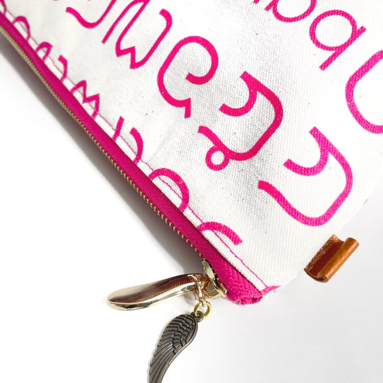 Cosmetic Zipper Pouch Thai Pink