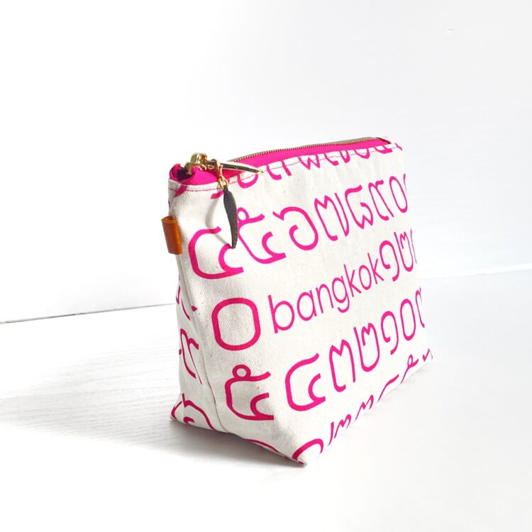 Cosmetic Zipper Pouch Thai Pink