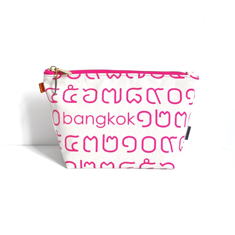 Cosmetic Zipper Pouch Thai Pink