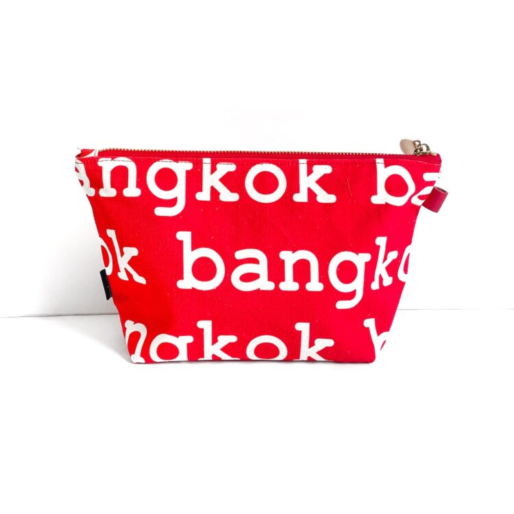 Cosmetic Zipper Pouch Bangkok Red