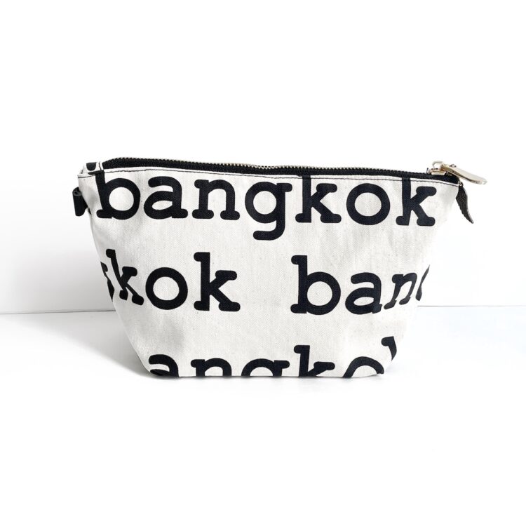 Cosmetic Zipper Pouch Bangkok White