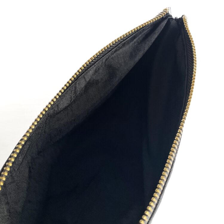 バンコク ブラック ファスナー付き 化粧ポーチ