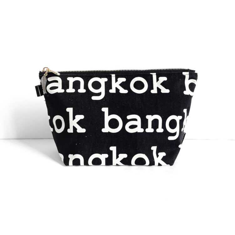 Cosmetic Zipper Pouch Bangkok Black