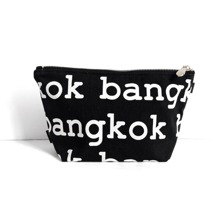 Cosmetic Zipper Pouch Bangkok Black