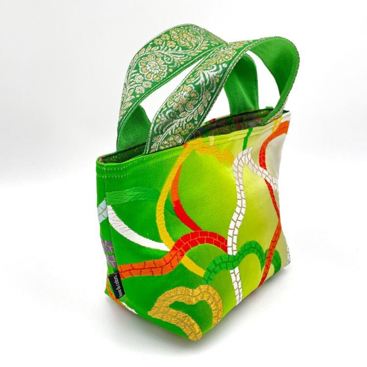 กระเป๋ามินิกิโมโน ลายเขียวออมเบร