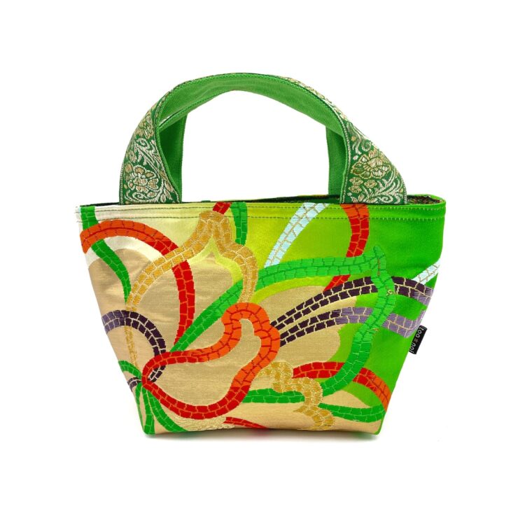 กระเป๋ามินิกิโมโน ลายเขียวออมเบร
