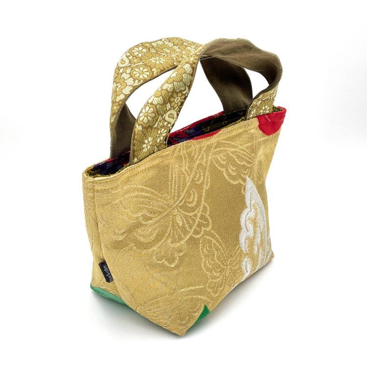 กระเป๋ามินิกิโมโน ลายผีเสื้อทอง