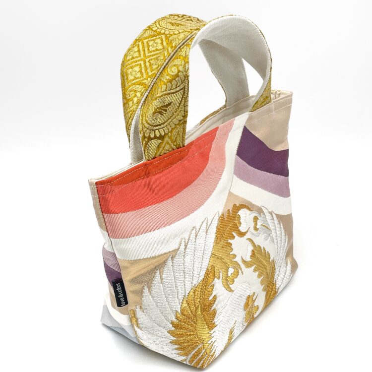 กระเป๋ามินิกิโมโน ลายทองพาสเทล