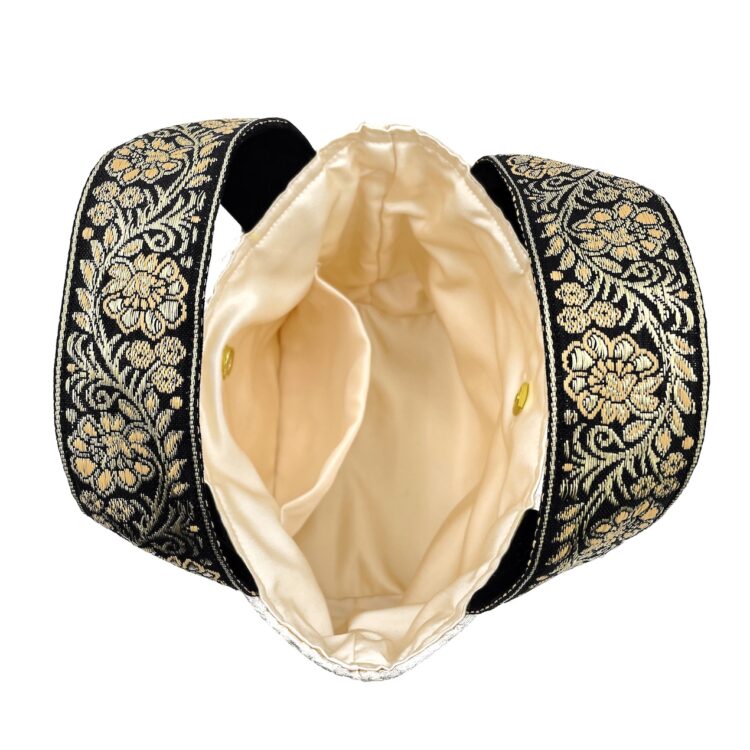 Kimono Mini Tote Bag Classic Black and White