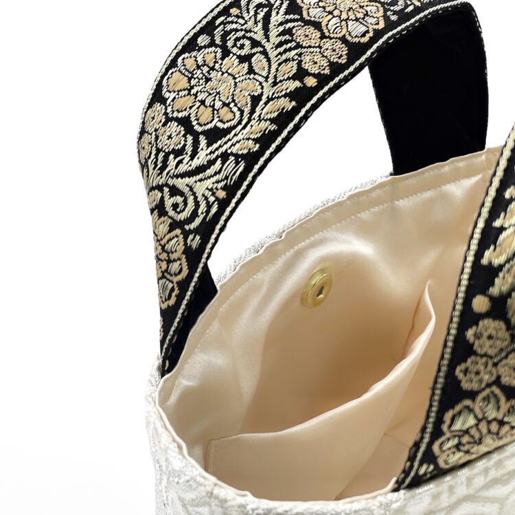 Kimono Mini Tote Bag Classic Black and White