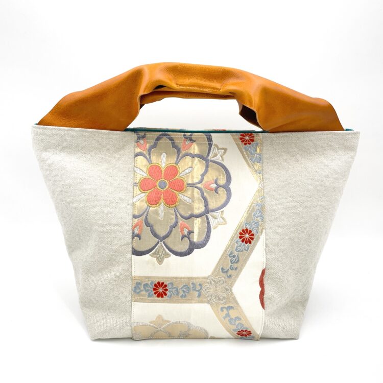 Canvas Tote Bag Kimono Pastel Flower Large