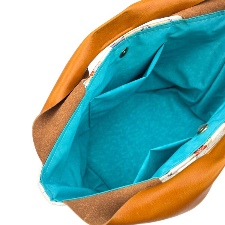 Canvas Tote Bag Kimono Pastel Flower Large