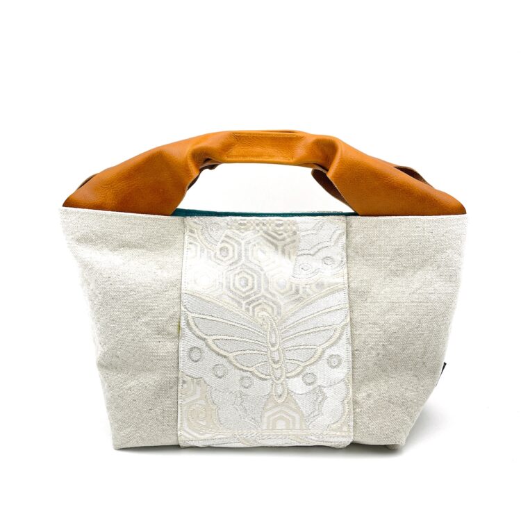 Canvas Tote Bag Kimono Pattern White