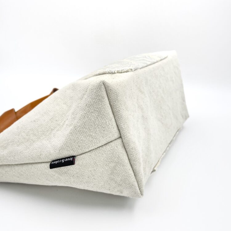 กระเป๋าแคนวาสผ้าโอบิ ขาวคลาสสิค