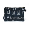 Flat Pouch Thai Letters Black