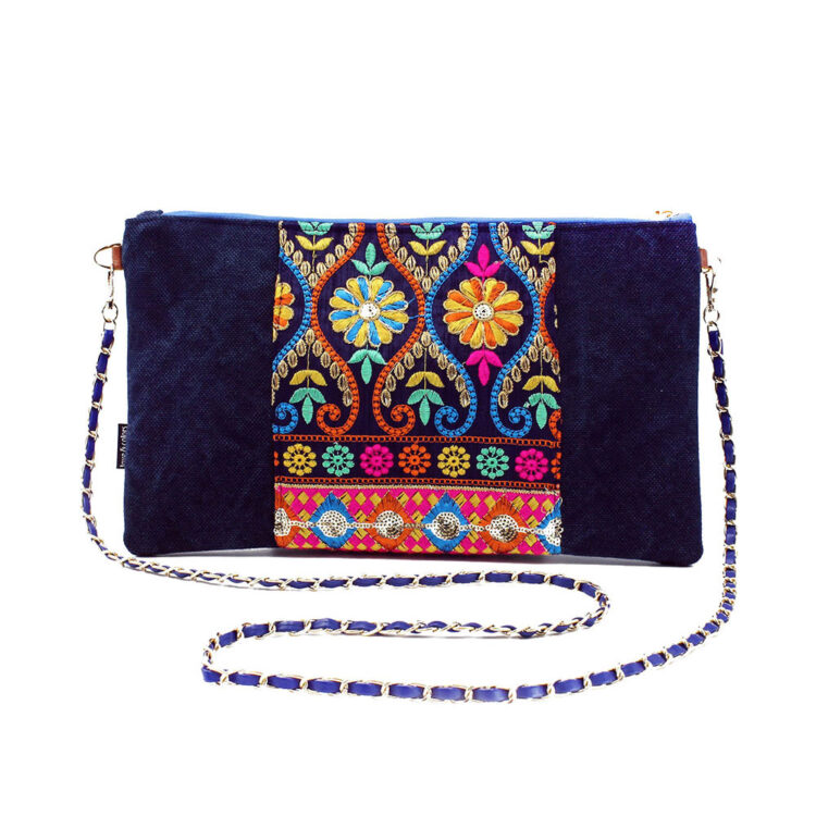 Sacoche Chain Shoulder Bag Baby Blue