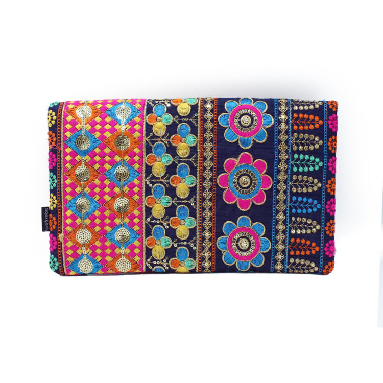 Hmong Divine Floral Clutch Bag