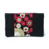 Kimono Fabric Midnight Roses Clutch Bag