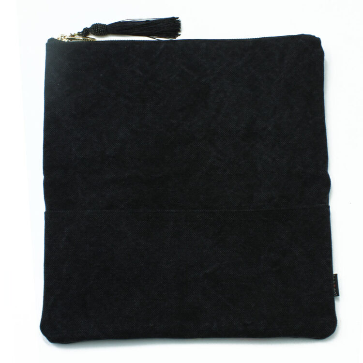 着物 ブラック ひし形 和の花柄 クラッチバッグ