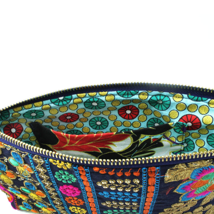 モン族 スカイブルー ショートチェーン ショルダーバッグ