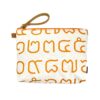 Thai Numbers Wristlet Pouch Orange