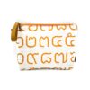 Thai Numbers Wristlet Pouch Orange