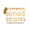Thai Numbers Wristlet Pouch Orange