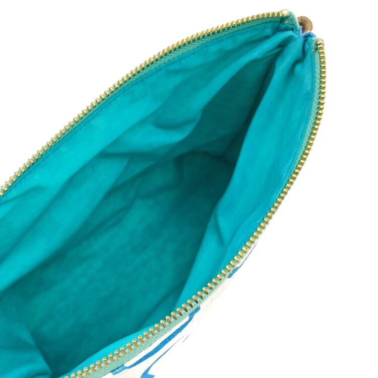 Thai Numbers Wristlet Pouch Baby Blue