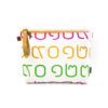 Thai Numbers Wristlet Pouch Rainbow Orange