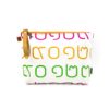 Thai Numbers Wristlet Pouch Rainbow Orange