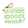 Thai Numbers Wristlet Pouch Green