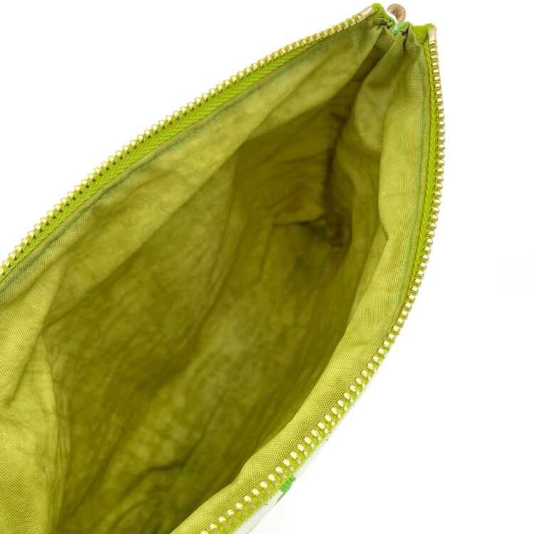 Thai Numbers Wristlet Pouch Green