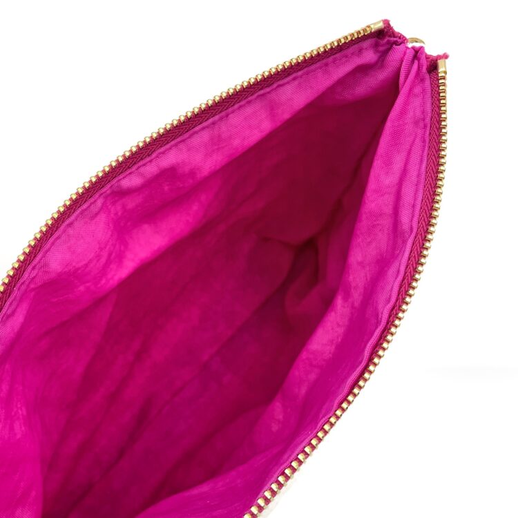 Thai Numbers Wristlet Pouch Pink