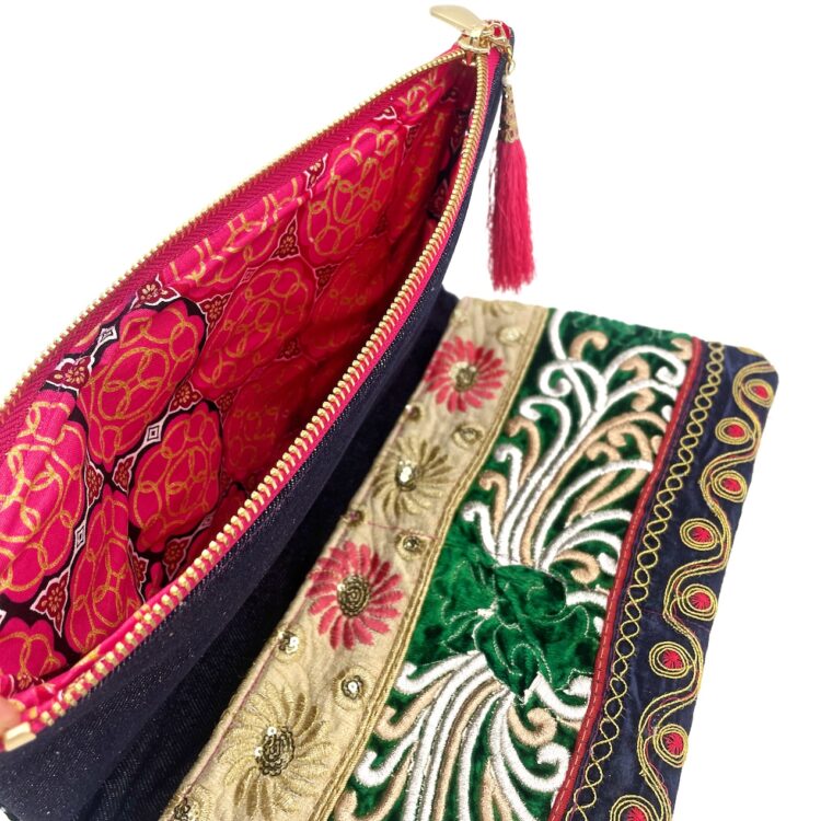 Indian Flower Wheel Clutch Bag