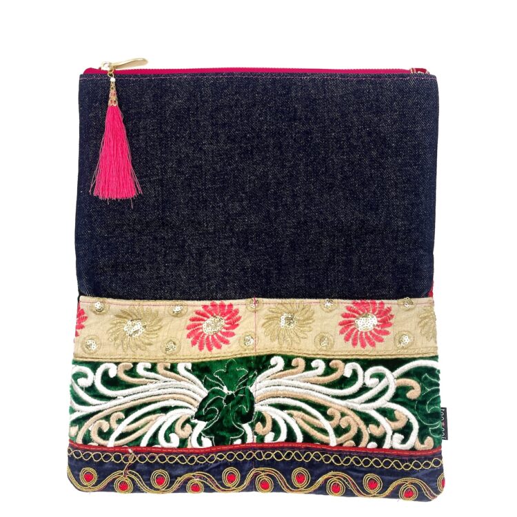 Indian Flower Wheel Clutch Bag