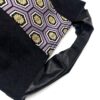 Large Kimono Black Canvas Tote Bag Hexagon Pattern