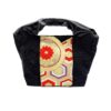 Kimono Black Canvas Tote Bag Golden Hexagon