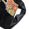 Kimono Black Canvas Tote Bag Colorful Flower