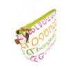 Cosmetic Zipper Pouch Thai Numbers Rainbow Green