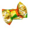 Kimono Ribbon Clutch Bag Golden Flower Green